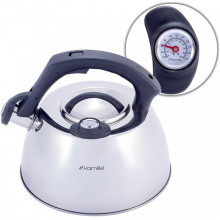 Чайник Kamille Whistling Kettle Thermo 3л з нержавіючої сталі зі свистком і термометром (203501)