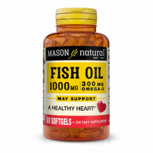 Жирные кислоты Mason Natural Рыбий жир с Омега-3, Omega-3 Fish Oil, 200 гелевых капсул (MAV12230) (304701)