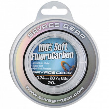 Флюорокарбон Savage Gear Soft Fluorocarbon 20m 0.74mm 28.7kg Clear (1854.22.36) (284801)