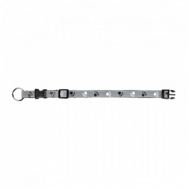 Ошейник для животных Trixie Silver Reflect светоотражающий XS-S: 22-35 см/15 мм серый (4011905122212) (312801)