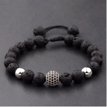 Браслет мужской из натурального камня SFERA SILVER (2471659658)