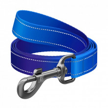 Поводок для собак WAUDOG Nylon Mono светоотражающий M 20 мм, 200 см, синий (463712) (312901)