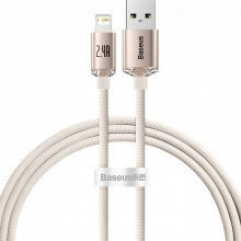 Дата кабель USB 2.0 AM to Lightning 1.2m 2.4A pink Baseus (CAJY001104) (323901)