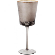 Набір 4 фужера Smoke Ice келихи для вина 400мл, скло з золотим кантом (177411)