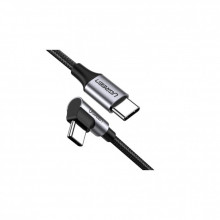 Дата кабель USB-C to USB-C 1.0m US255 Angled 3A (Gray\Black) UGREEN (50123) (341121)