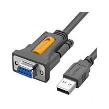 Кабель для передачи данных USB to COM F 1.5m DB9 RS-232 CR104 black Ugreen (20201) (319321) Кабель для передачи данных USB to COM F 1.5m DB9 RS-232 CR104 black Ugreen (20201) (319321)