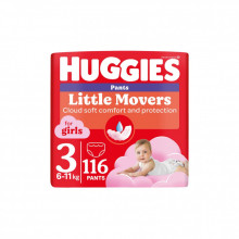 Подгузники Huggies Little Movers/Pants 3 M-Pack 6-11 кг для девочек 116 шт (5029054568033) (153621)