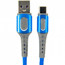 Дата кабель USB 2.0 AM to USB-C 1.0m blue Dengos (NTK-TC-LP-BLUE) (321821)