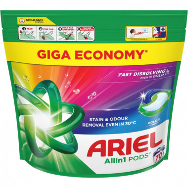 Капсулы для стирки Ariel Pods All-in-1 Color Для цветного 70 шт. (8700216764186) (254231)