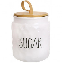 Банка керамічна Ceram-Bamboo "Sugar" 1л з бамбуковою кришкою (257231)