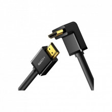 Кабель мультимедийный HDMI M to HDMI M 1.0m 90° corner HD103 black Ugreen (10172) (320631)