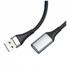 Дата кабель USB 2.0 AM/AM 3.0m black XO (NB-219-USB-3m) (323631)