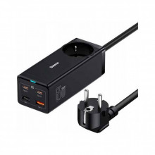 Зарядное устройство Baseus AC + 2xUSB-C 65W + 2xUSB black (PSZM000901) (323041)