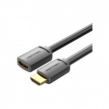 Кабель мультимедийный HDMI M to HDMI F 1.0m 4K PVC black Vention (AHCBF) (344241)