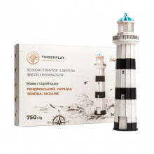 Конструктор деревянный 3D маяк Тендровский (Украина) TMP-008, 73 детали