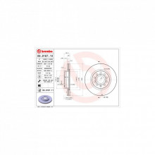 Тормозной диск Brembo 09.9167.11 (298341)