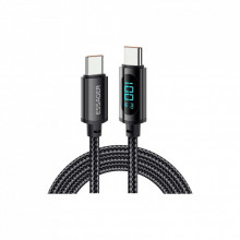 Дата кабель USB-C to USB-C 2.0m 100W LED black Essager (EXCTT1-XYA01-P) (324341)