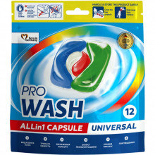 Капсулы для стирки Pro Wash All in 1 Universal 12 шт. (4260637721969) (344441)