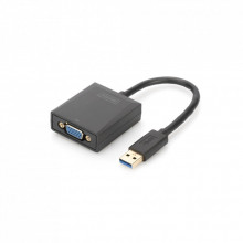 Переходник USB 3.0 AM to VGA F 0.15m Full HD Digitus (DA-70840) (319941)