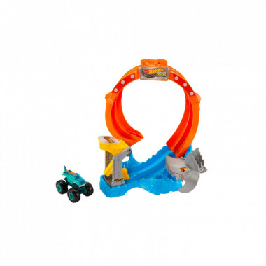 Автотрек Hot Wheels Monster Trucks Монстро-атака акулы (JFR08) (338251)