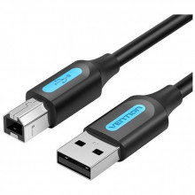 Кабель для принтера USB 2.0 AM/BM 5.0m black Vention (COQBJ) (344251)