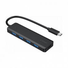 Концентратор Gembird 4 ports USB 3.1,USB-C, USB-C PD (UHB-CM-U3P4P-01) (205351)