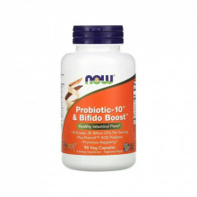 Витаминно-минеральный комплекс Now Foods Пробиотик-10, 25 млрд КОЕ, Probiotic-10 & Bifido Boost, 90 вегетарианск (NOW-02924) (309751)