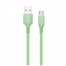 Дата кабель USB 2.0 AM to USB-C 1.0m soft silicone green ColorWay (CW-CBUC042-GR) (260851)