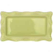 Блюда керамічні Chalkida 26х15см, набір 6 прямокутних блюд, зелені (232361)