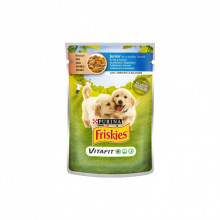 Влажный корм для собак Purina Friskies Junior с курицей и морковью в соусе 100 г (7613035800861) (199461)
