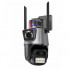 Уличная охранная WIFI камера видеонаблюдения Dual Lens Поворотная камера наблюдения с сиреной (202561)