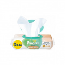 Детские влажные салфетки Pampers Harmonie Protect&Care с календулой 3 пачки х 44 шт (8700216250672) (254271)