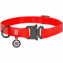Ошейник для животных WAUDOG Waterproof с QR паспортом M Ш 20 мм Д 24-40 см(красный) (27933) (308271)