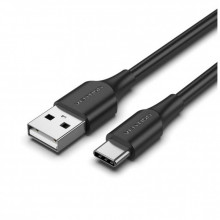 Дата кабель USB 2.0 AM to USB-C 2.0m 3A black Vention (CTHBH) (344271)