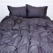 Пододеяльник MirSon Satin Stripe 30-0012 Dark Gray 220х240 см (2200005252147) (330281)