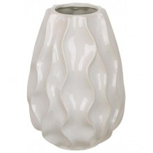 Ваза керамічна "Хвиля" Ø14х22см, біла (258581)