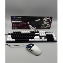 Проводная клавиатура мембранная с подсветкой + мышка RGB USB XSTRIKE X-1011 Комплект (345781)