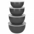 Миска KitchenAid Coreline, набір 4 шт, з кришкою, сірий (KQG176OSCGG) (292091)