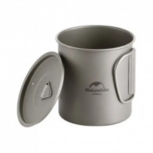 Чашка туристическая Naturehike NH20CJ005 титанова з ручкою 200 мл (6927595745762) (282291)