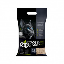 Наполнитель для туалета Super Cat Растительный биобентонит комкующий 2.5 кг (3533) (323491)