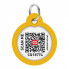 Адресник для животных WAUDOG Smart ID с QR паспортом "Градиент оранжевый", круг 30 мм (230-4035) (310791)