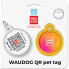 Адресник для животных WAUDOG Smart ID с QR паспортом "Градиент оранжевый", круг 30 мм (230-4035) (310791)