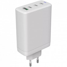 Зарядное устройство Canyon CU140ACC GaN 150W 3xPD 1xQC EU White (CNS-CUW140ACC) (321791)