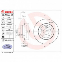 Тормозной диск Brembo 08.D530.13 (298302) Тормозной диск Brembo 08.D530.13 (298302)