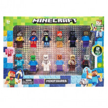 Игровой набор фигурок Персонажи Майнкрафт 22619, 12 шт, пластик