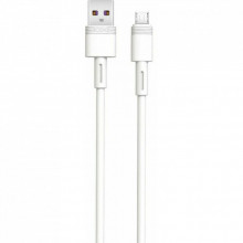Дата кабель USB 2.0 AM to Micro 5P 1.0m 5A white XO (NB166-M-1-WH) (323602)