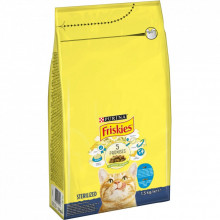 Сухой корм для кошек Purina Friskies Sterile с лососем и овощами 1.5 кг (7613033002458) (230702)