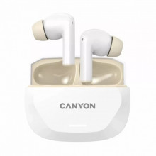 Наушники Canyon Hexagon 7 TWS ANC+ENC Wireless Charge White/Beige (CNS-TWS7WB) (317802)
