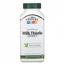 Травы 21st Century Расторопша, Стандартизированный экстракт, Standardized Milk Thi (CEN-22907) (306902)