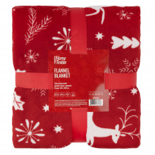 Плед Ardesto Christmas Flannel 160х200см, 100% полиэстер, олени, красный (ART0126PB) (342902)